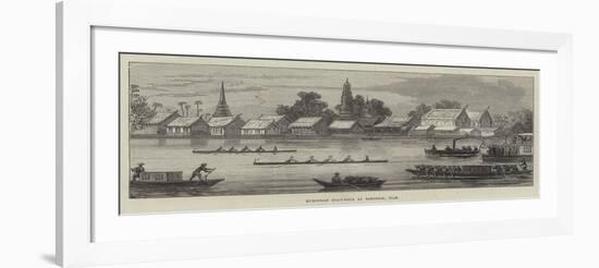 European Boat-Race at Bangkok, Siam-null-Framed Giclee Print