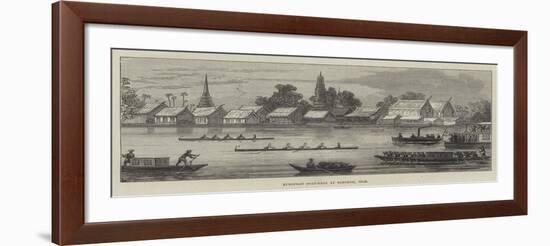European Boat-Race at Bangkok, Siam-null-Framed Giclee Print