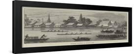 European Boat-Race at Bangkok, Siam-null-Framed Giclee Print