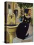 European Cat at St. Paul de Vence, France-Isy Ochoa-Stretched Canvas