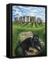 European Cat at Stonehenge/Great Britain-Isy Ochoa-Framed Stretched Canvas