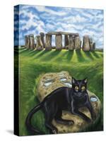 European Cat at Stonehenge/Great Britain-Isy Ochoa-Stretched Canvas