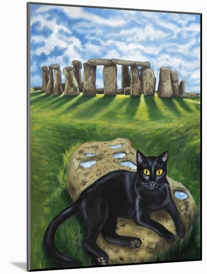 European Cat at Stonehenge/Great Britain-Isy Ochoa-Mounted Giclee Print