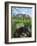 European Cat at Stonehenge/Great Britain-Isy Ochoa-Framed Giclee Print