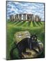 European Cat at Stonehenge/Great Britain-Isy Ochoa-Mounted Giclee Print