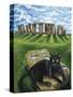 European Cat at Stonehenge/Great Britain-Isy Ochoa-Stretched Canvas