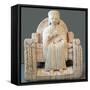 European Chess Figure of Enthroned Queen-null-Framed Stretched Canvas