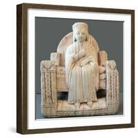 European Chess Figure of Enthroned Queen-null-Framed Photographic Print