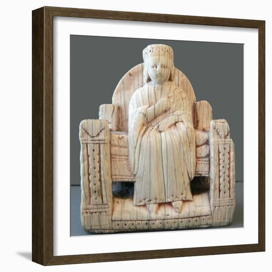 European Chess Figure of Enthroned Queen-null-Framed Photographic Print