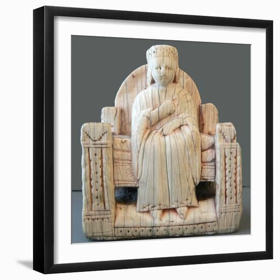 European Chess Figure of Enthroned Queen-null-Framed Photographic Print