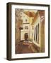 European City Street Abstract Painting.-Iriana Shiyan-Framed Art Print