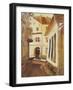 European City Street Abstract Painting.-Iriana Shiyan-Framed Art Print