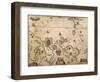 European Coast, Map on Parchment by Willem and Joan Blaeu, 1677-null-Framed Giclee Print