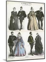 European Costumes, Mid 16th Century-null-Mounted Giclee Print