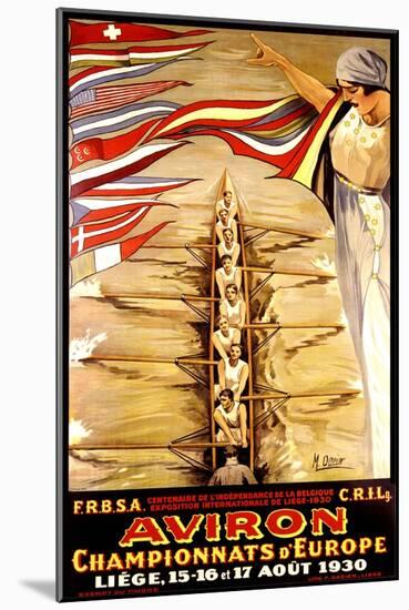 European Crew Competition Poster-null-Mounted Art Print