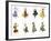 European Dancers, Cigarette Cards, 1915-English School-Framed Giclee Print