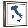 European Flag Map Of Italy Isolated On White Background-Speedfighter-Framed Art Print