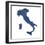 European Flag Map Of Italy Isolated On White Background-Speedfighter-Framed Art Print