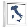 European Flag Map Of Italy Isolated On White Background-Speedfighter-Framed Art Print