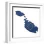 European Flag Map Of Malta Isolated On White Background-Speedfighter-Framed Art Print