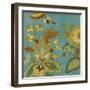 European Floral on Teal I-Lanie Loreth-Framed Art Print
