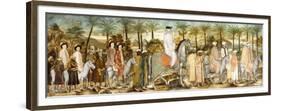 European Gentlemen in Procession of Orientals, C.1720 (Ink and W/C on Paper, Laid Down on Cotton)-null-Framed Premium Giclee Print