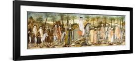 European Gentlemen in Procession of Orientals, C.1720 (Ink and W/C on Paper, Laid Down on Cotton)-null-Framed Giclee Print