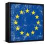 European Grunge Flag. A Square Flag Of European Union With A Texture-TINTIN75-Framed Stretched Canvas