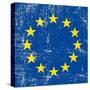 European Grunge Flag. A Square Flag Of European Union With A Texture-TINTIN75-Stretched Canvas