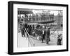 European Immigrants Disembarking at Ellis Island, 1907-null-Framed Art Print