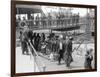 European Immigrants Disembarking at Ellis Island, 1907-null-Framed Art Print