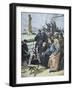 European Immigrants Passing the Statue of Liberty in New York Harbour, 1892-null-Framed Giclee Print