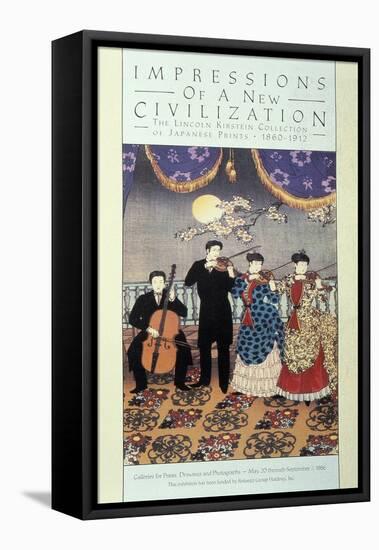 European Influence on Music (Coloured Litho)-Japanese-Framed Stretched Canvas