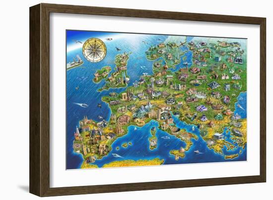 European Landmarks-Adrian Chesterman-Framed Art Print