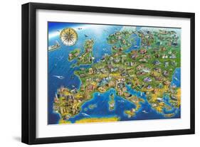 European Landmarks-Adrian Chesterman-Framed Art Print