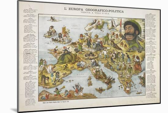 European Political Geography, Bolonga, ca. 1871-null-Mounted Giclee Print