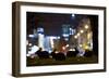 European Rabbits (Oryctolagus Cuniculus) at Night Near L'Arc De Triomphe, Paris, France-Laurent Geslin-Framed Photographic Print