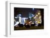 European Rabbits (Oryctolagus Cuniculus) at Night Near L'Arc De Triomphe, Paris, France-Laurent Geslin-Framed Photographic Print