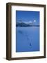 European River Otter Footprints on Frozen Loch Lurgainn, with Sgorr Tuath and Deas, Scotland, UK-Mark Hamblin-Framed Photographic Print