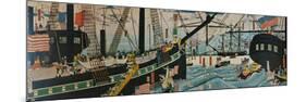 European Ships in a Japanese Harbour, c1860-null-Mounted Premium Giclee Print