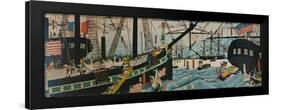 European Ships in a Japanese Harbour, c1860-null-Framed Giclee Print