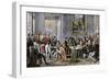 European Statesmen Meeting at the Congress of Vienna to Close the Napoleonic Wars, 1815-null-Framed Giclee Print