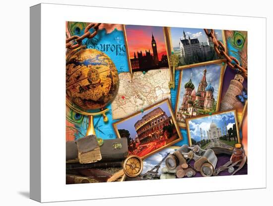 European Travel-Encyclopaedia Britannica-Stretched Canvas