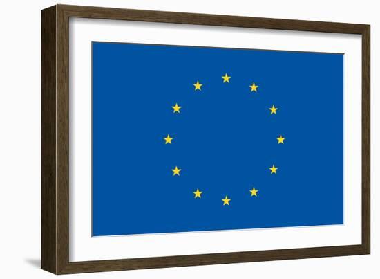 European Union Flag-duallogic-Framed Art Print