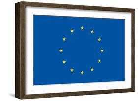 European Union Flag-duallogic-Framed Art Print