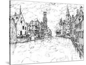 European Vacation in B&W I-Melissa Wang-Stretched Canvas
