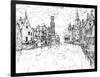 European Vacation in B&W I-Melissa Wang-Framed Art Print