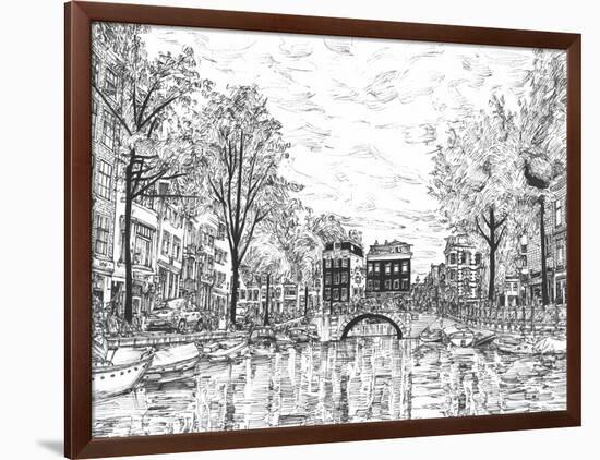 European Vacation in B&W II-Melissa Wang-Framed Art Print