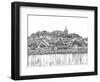 European Vacation in B&W III-Melissa Wang-Framed Art Print