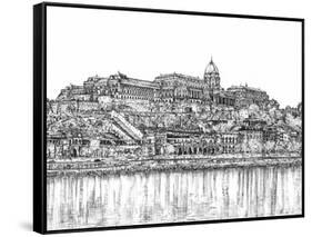 European Vacation in B&W III-Melissa Wang-Framed Stretched Canvas